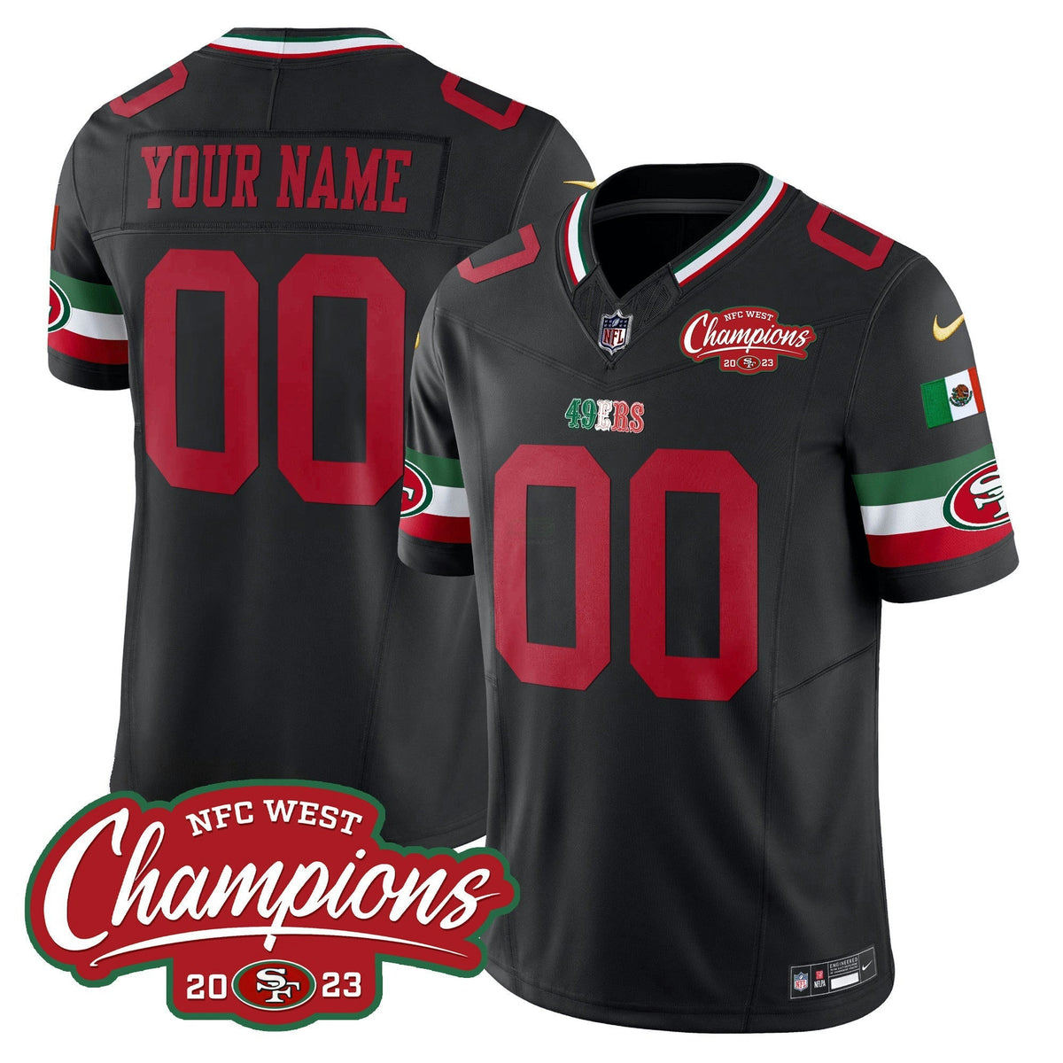 NFL Mexico 2023 NFC West Champions Patch Vapor Jersey