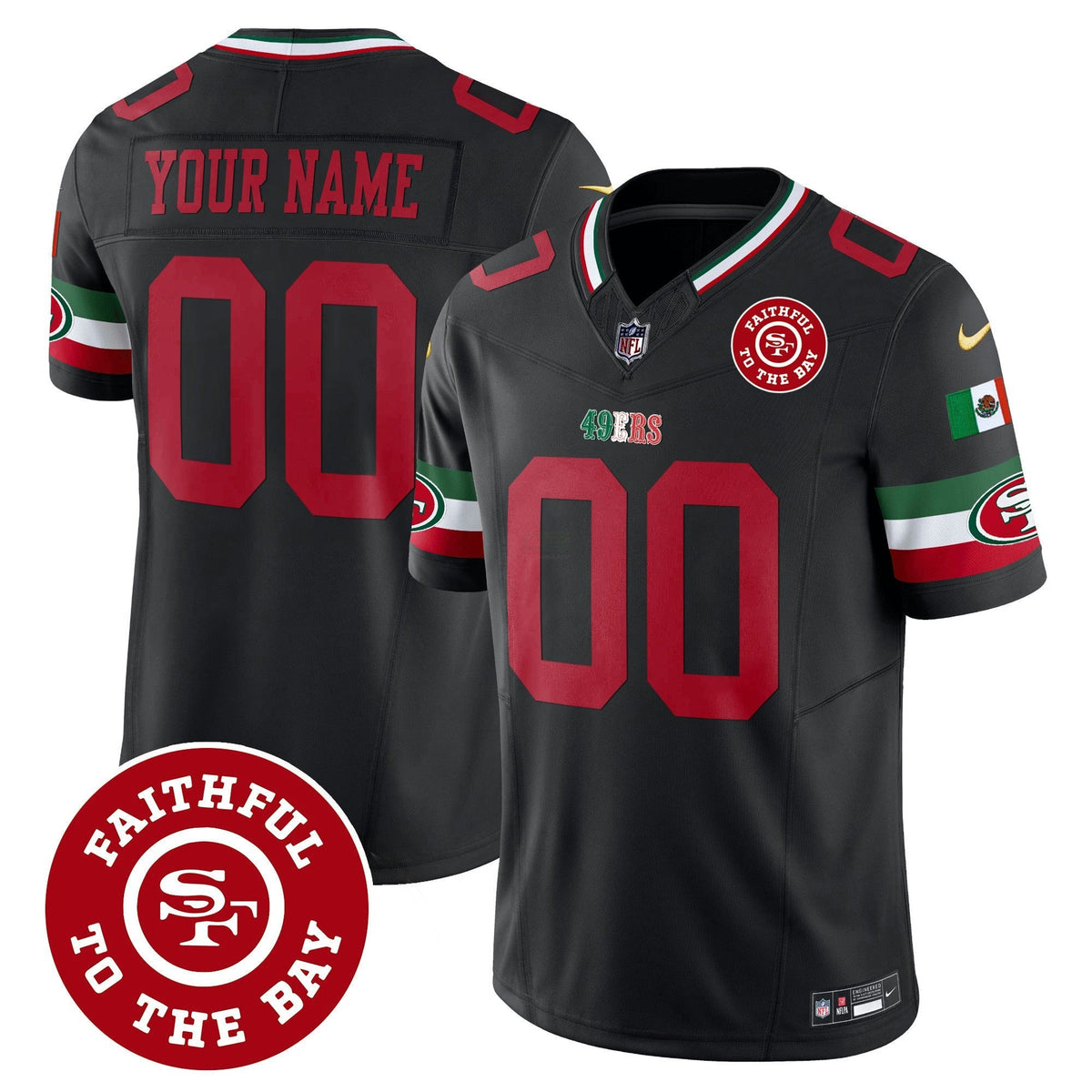 NFL Mexico Faithful To The Bay Patch Vapor Jersey