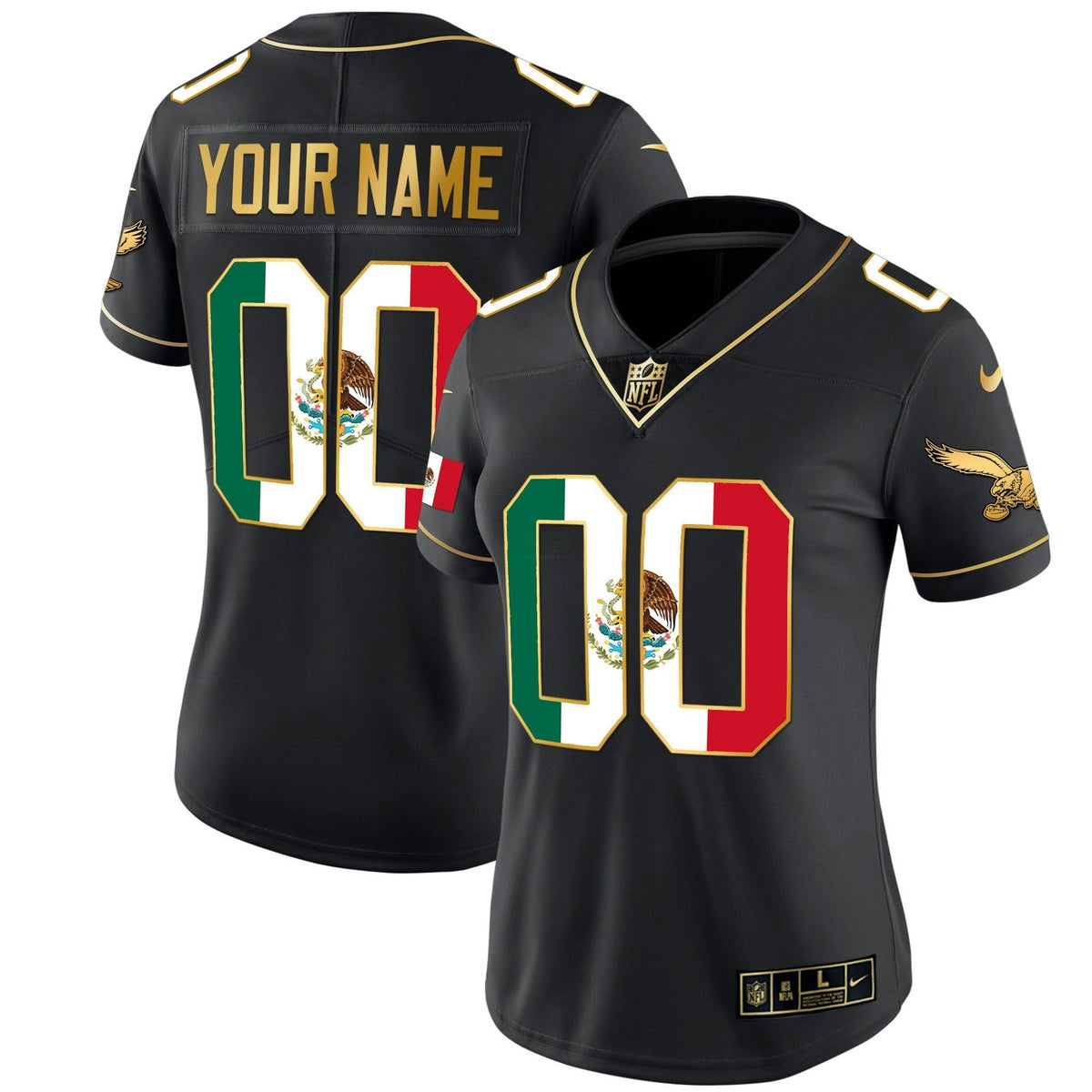 NFL Mexico Gold & Kelly Vapor Jersey