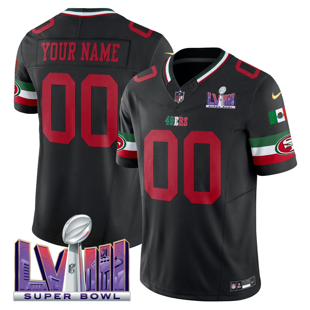 NFL Mexico Super Bowl LVIII Patch Vapor Jersey