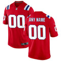 NFL New England Custom Red Jersey - Red