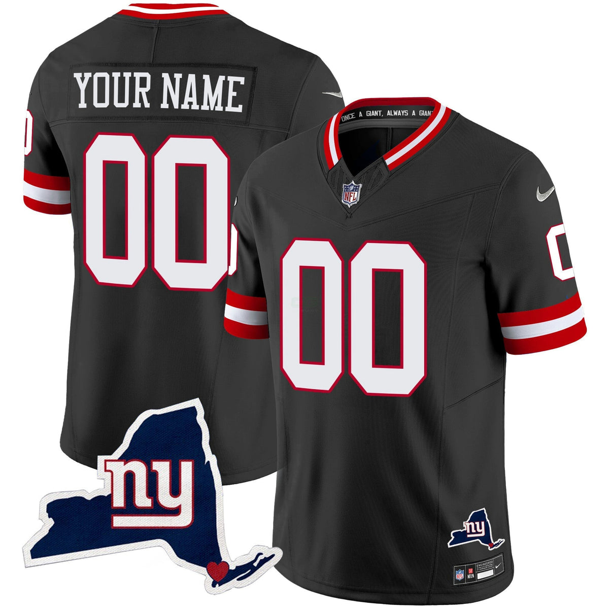 NFL New York State Map Patch Limited Jersey V2