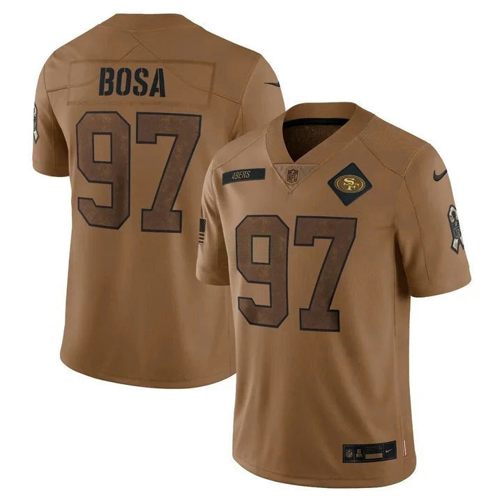 NFL Nick Bosa San Francisco 2023 Salute To Service Jersey – Marrom - Nick Bosa