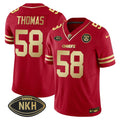 NFL NKH Patch Red Gold 2023 Vapor Limited Jersey