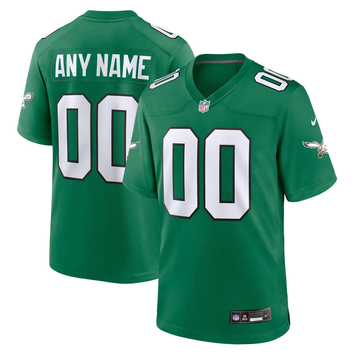 NFL Philadelphia Alternate Custom Game Jersey – Kelly Green
