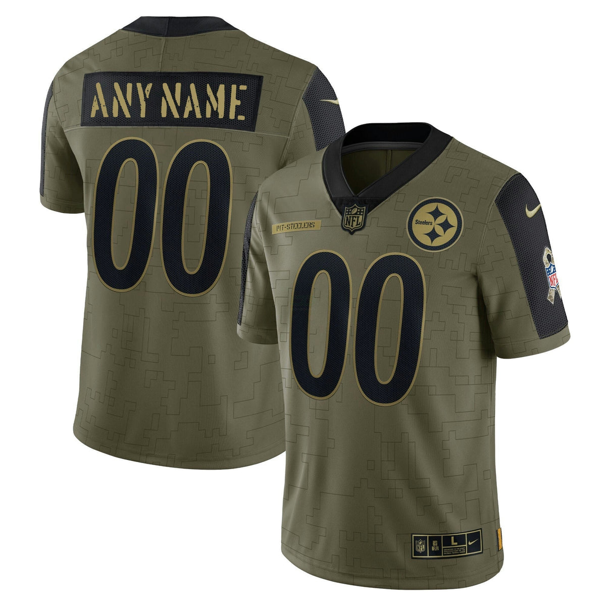 NFL Pittsburgh 2021 Salute To Service Limited Jersey – Olive - Salute To Service