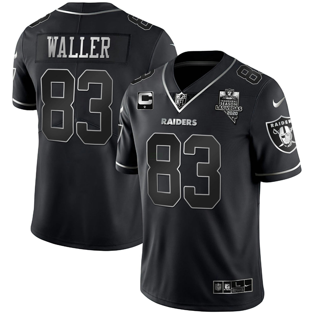 Jersey NFL Black Silver Vapor