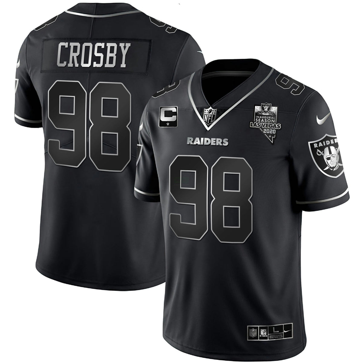 Jersey NFL Black Silver Vapor