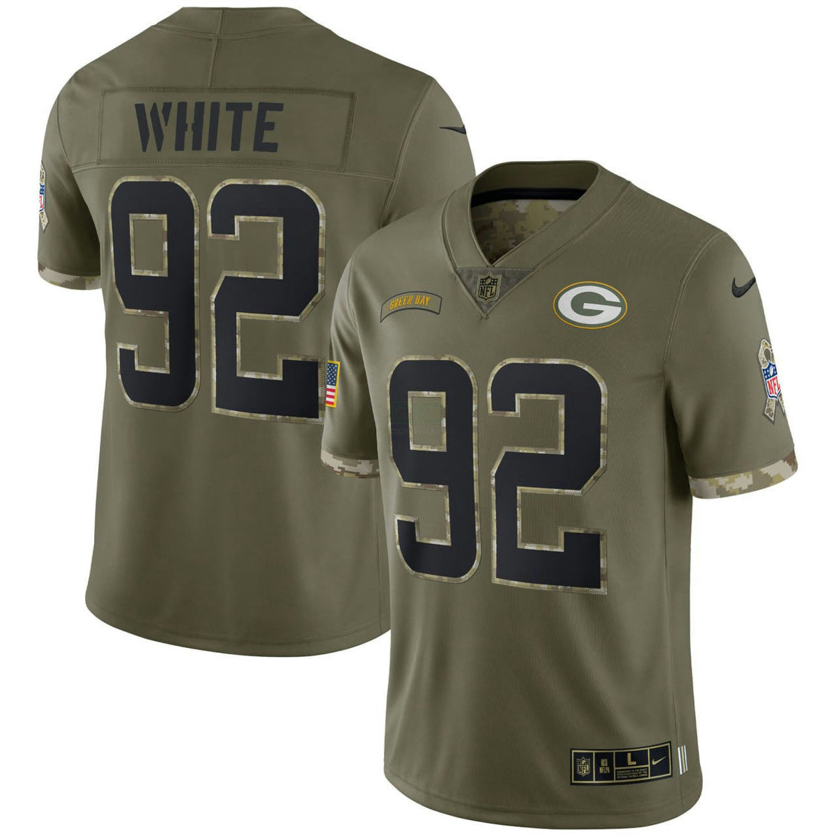 NFL Reggie White Green Bay Salute To Service Jersey - Salute To Service