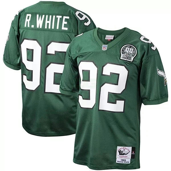 NFL Reggie White Philadelphia Throwback Jerome Brown Patch Jersey - Green