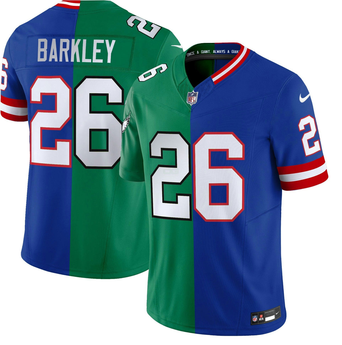 NFL Saquon Barkley Split Vapor Limited Jersey - Eagles - Giants