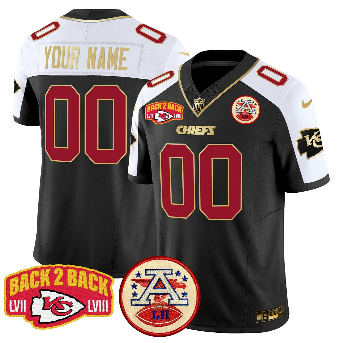 NFL Super Back 2 Back Patch Vapor Limited Jersey