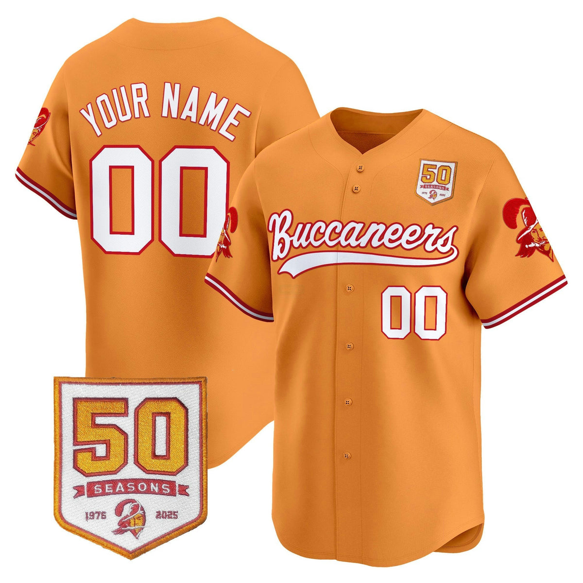 NFL Tampa Bay 50th Season Patch Vapor Jersey
