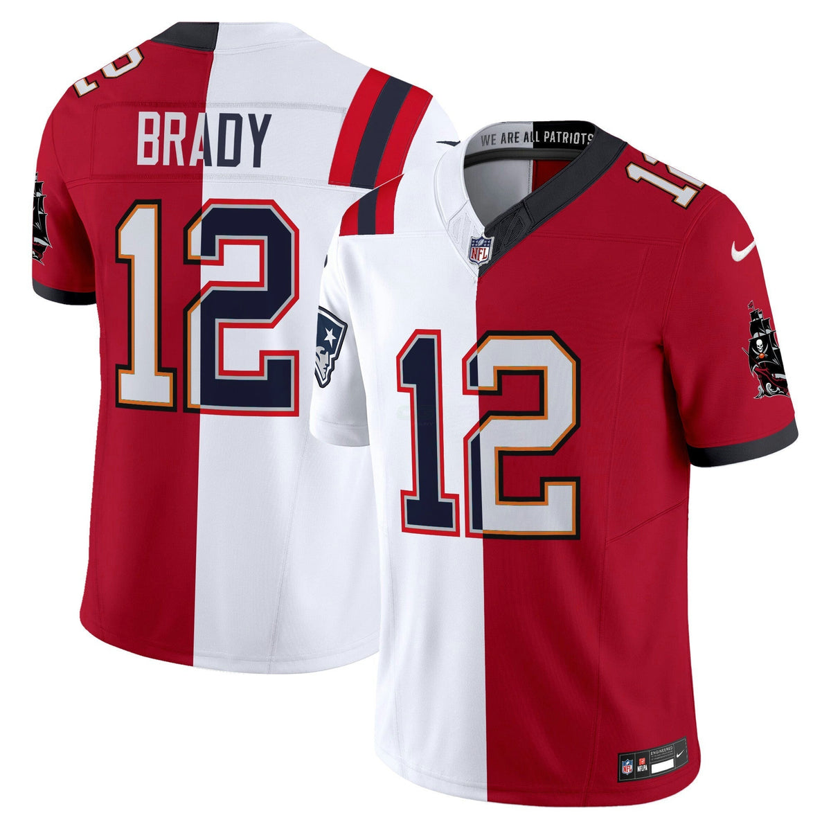 NFL Tom Brady Split Vapor Limited Jersey - Patriots - Buccaneers