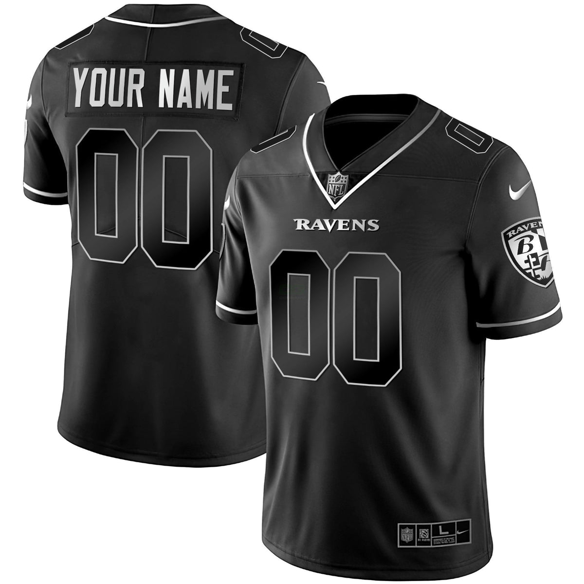 Jersey NFL Baltimore Ravens Vapor Gold Custom Name and Number