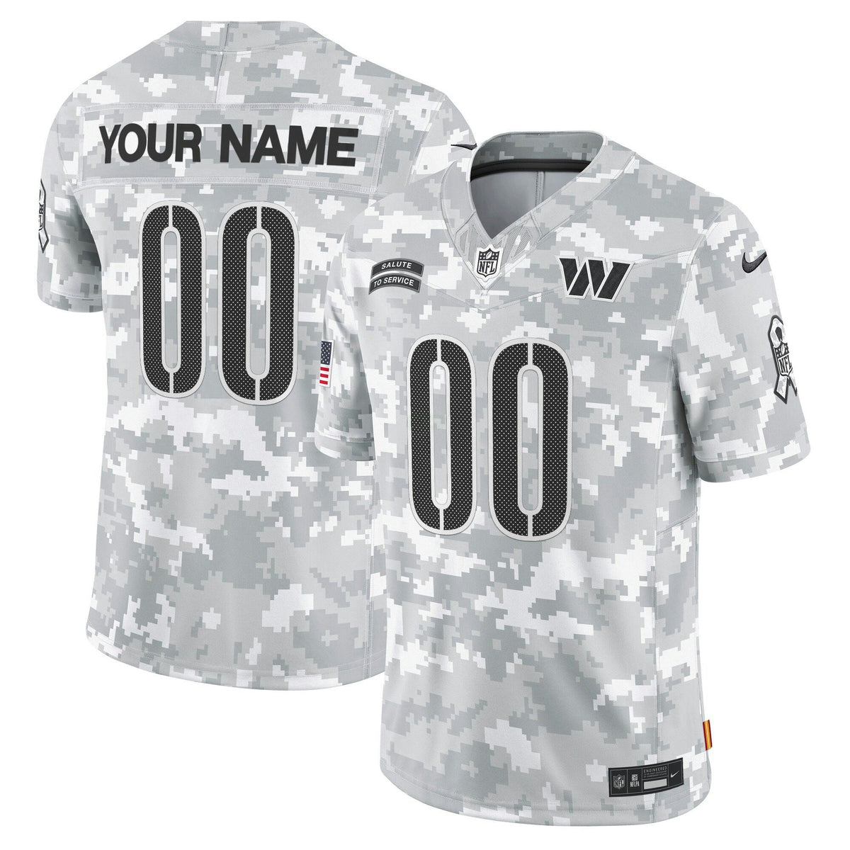 NFL Washington 2024 Salute to Service Vapor Limited Jersey – Arctic Camo - Custom