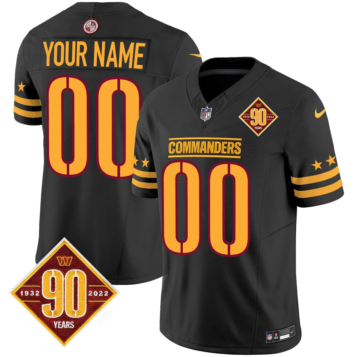 NFL Washington 90th Anniversary Patch Vapor Limited Jersey
