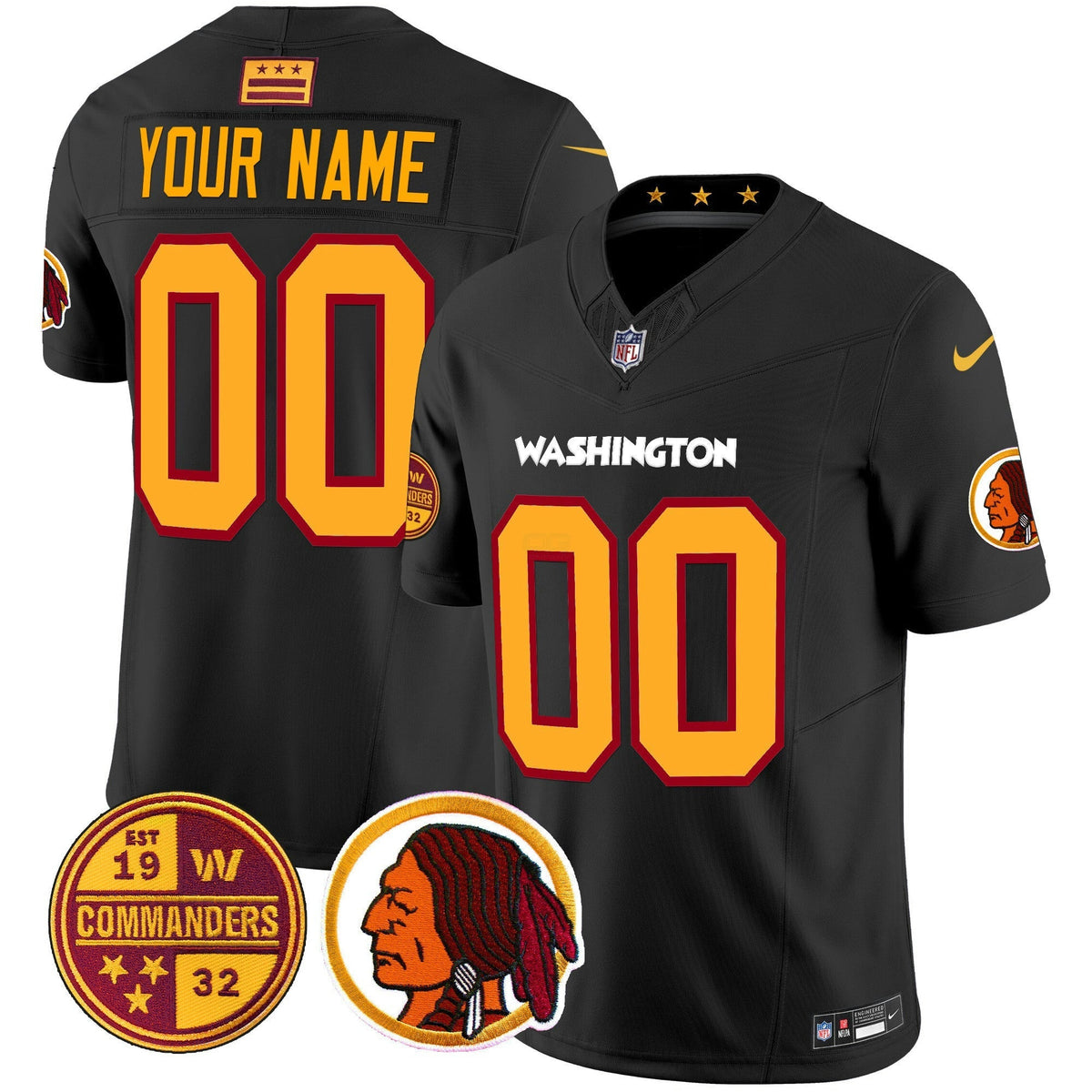 NFL Washington Half Redskins & Vapor Limited Jersey