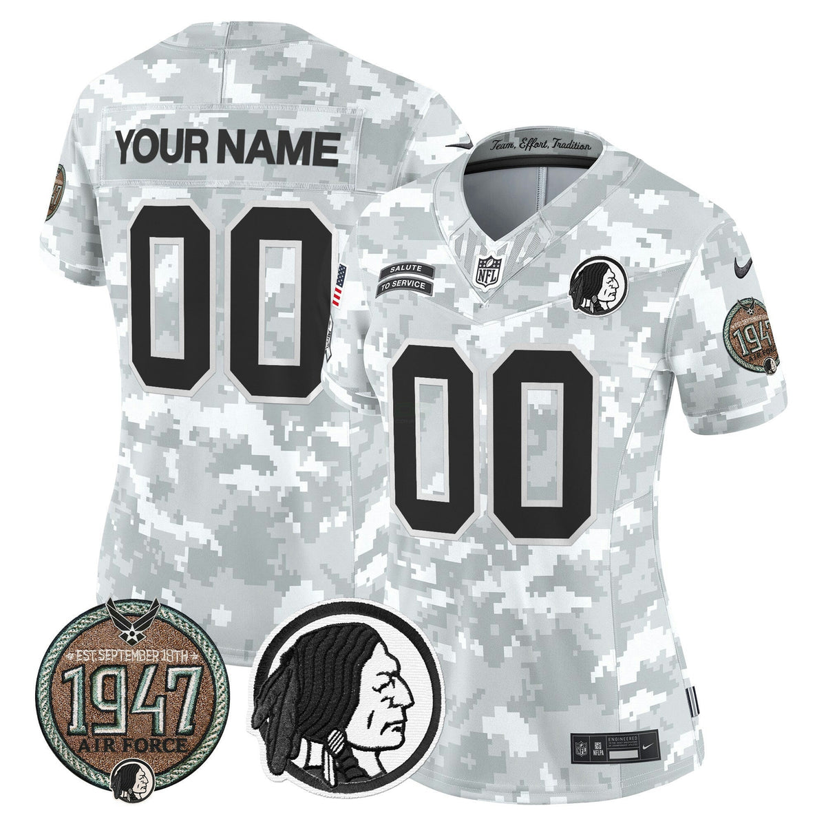NFL Washington Commanders Washington Redskins 2024 Salute to Service Establishment Year Patch Vapor Limited Jersey