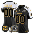 NFL Washington Commanders Washington Redskins 75th & Sean Taylor Patch Gold Vapor Limited Jersey