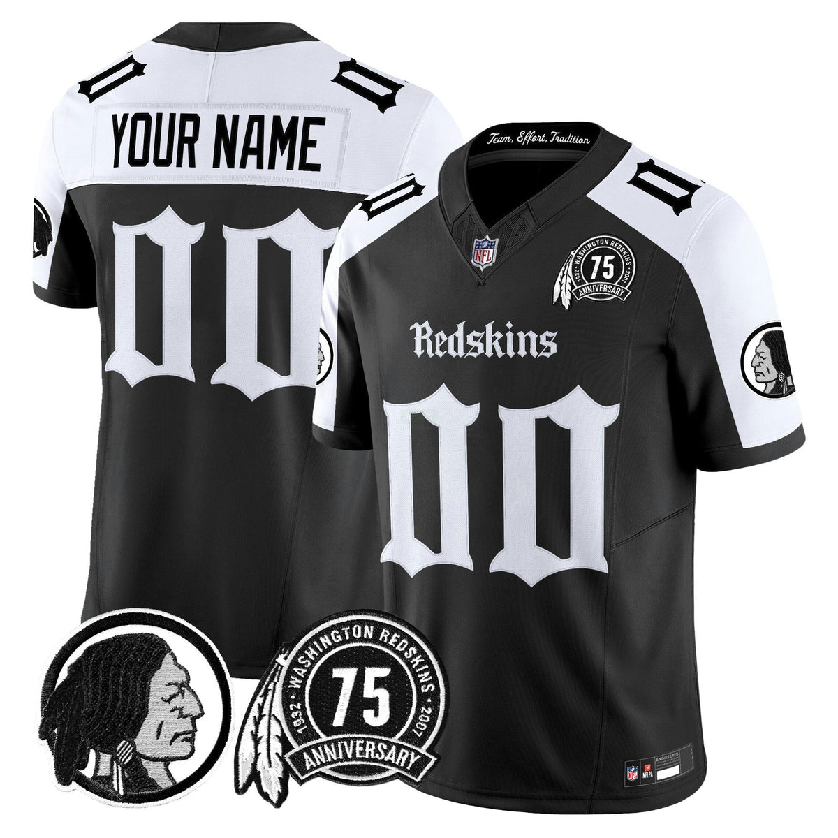 NFL Washington Commanders Washington Redskins ‘Gothic Capital Edition’ Vapor Limited Jersey