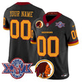 NFL Washington Commanders Washington Redskins Throwback 1992 Super Bowl XXVI Patch Vapor Limited Jersey V2