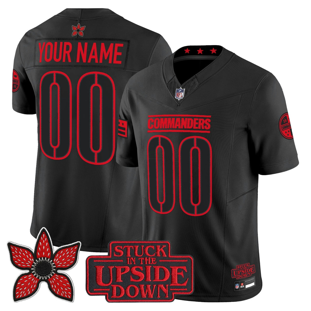 NFL Washington ‘Stranger Things Edition’ Vapor Limited Jersey - Custom