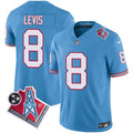 NFL Will Levis Tennessee Oilers Throwback Light Blue Jersey - Vapor F.U.S.E Limited