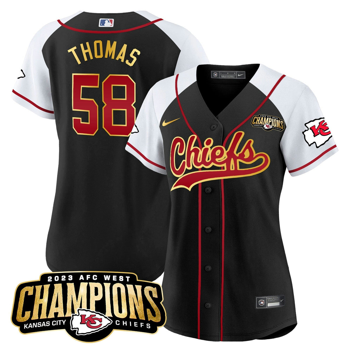 NFL Women’s 2023 AFC West Champions Patch Jersey