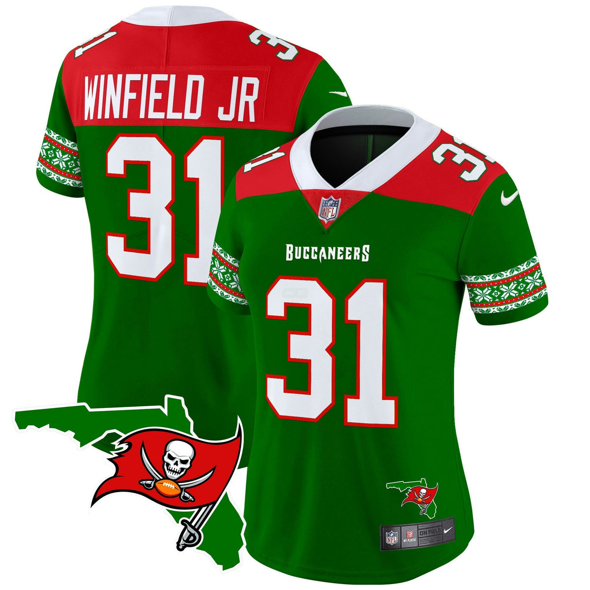 NFL Tampa Bay Buccaneers Women’s 2024 Christmas Vapor Limited Jersey