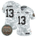 NFL San Francisco 49ers Women’s 2024 Salute to Service Establishment Year Patch Vapor Limited Jersey