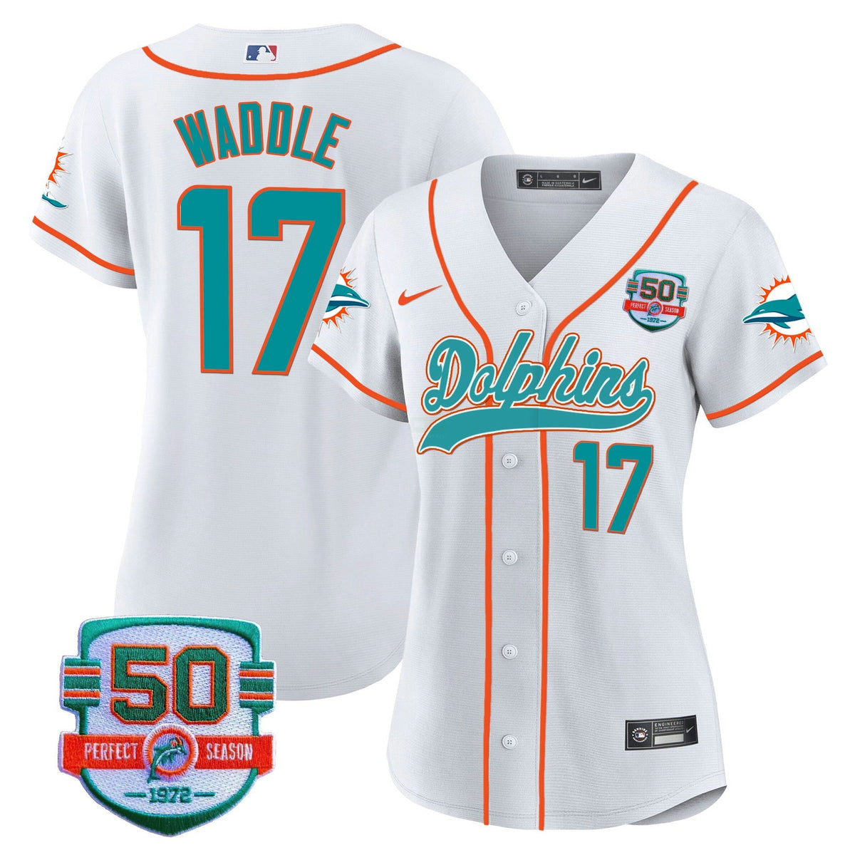 NFL Women’s 50th 1972 Perfect Season Patch Jersey