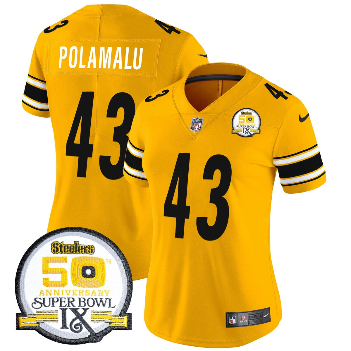 NFL Women’s 50th Anniversary Of Super Bowl IX Patch Vapor Limited Jersey