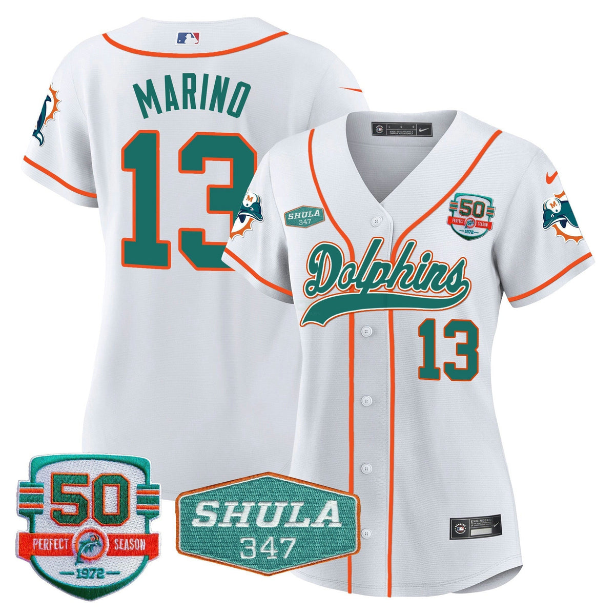 NFL Women’s 50th & Don Shula 347 Memorial Patch Jersey