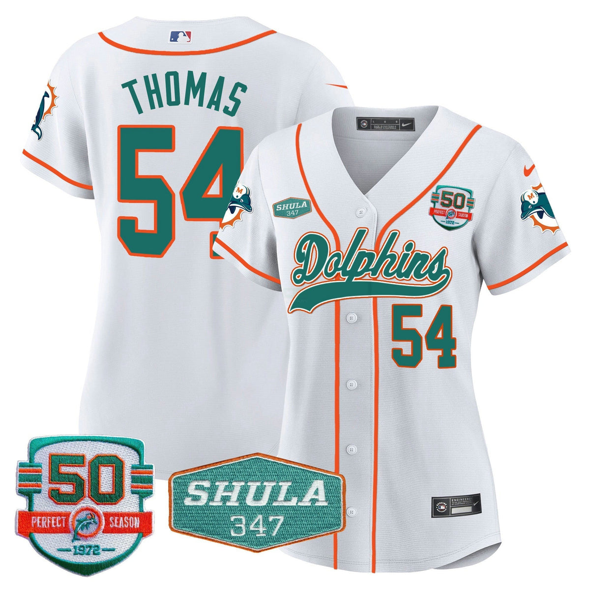NFL Women’s 50th & Don Shula 347 Memorial Patch Jersey