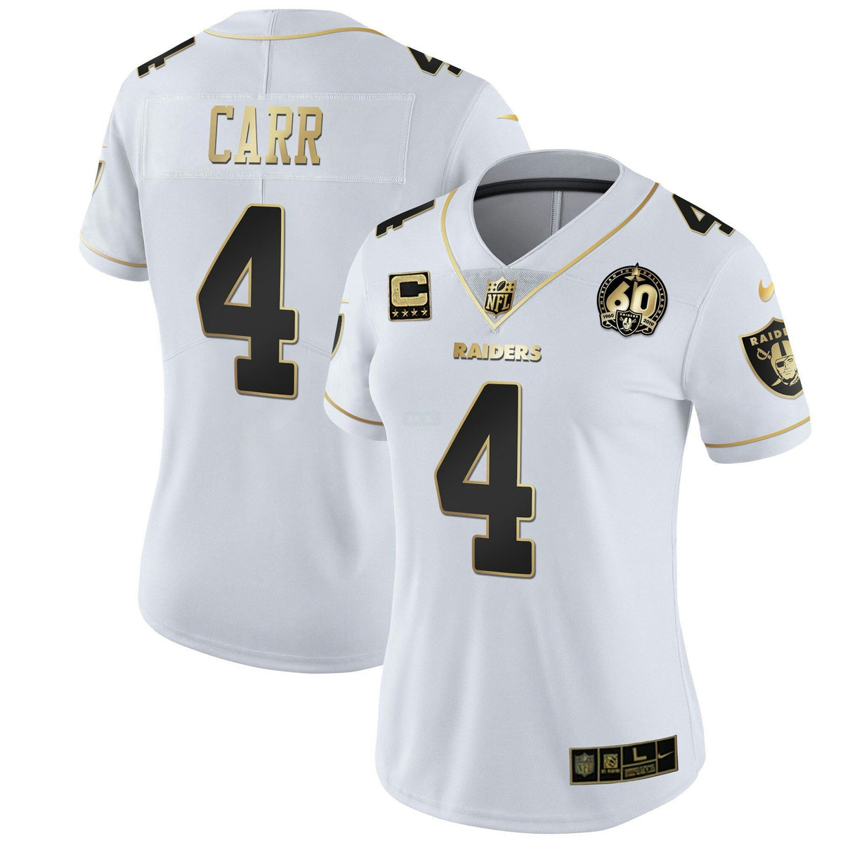 Jersey NFL Women’s 60th Season Patch Gold & Split