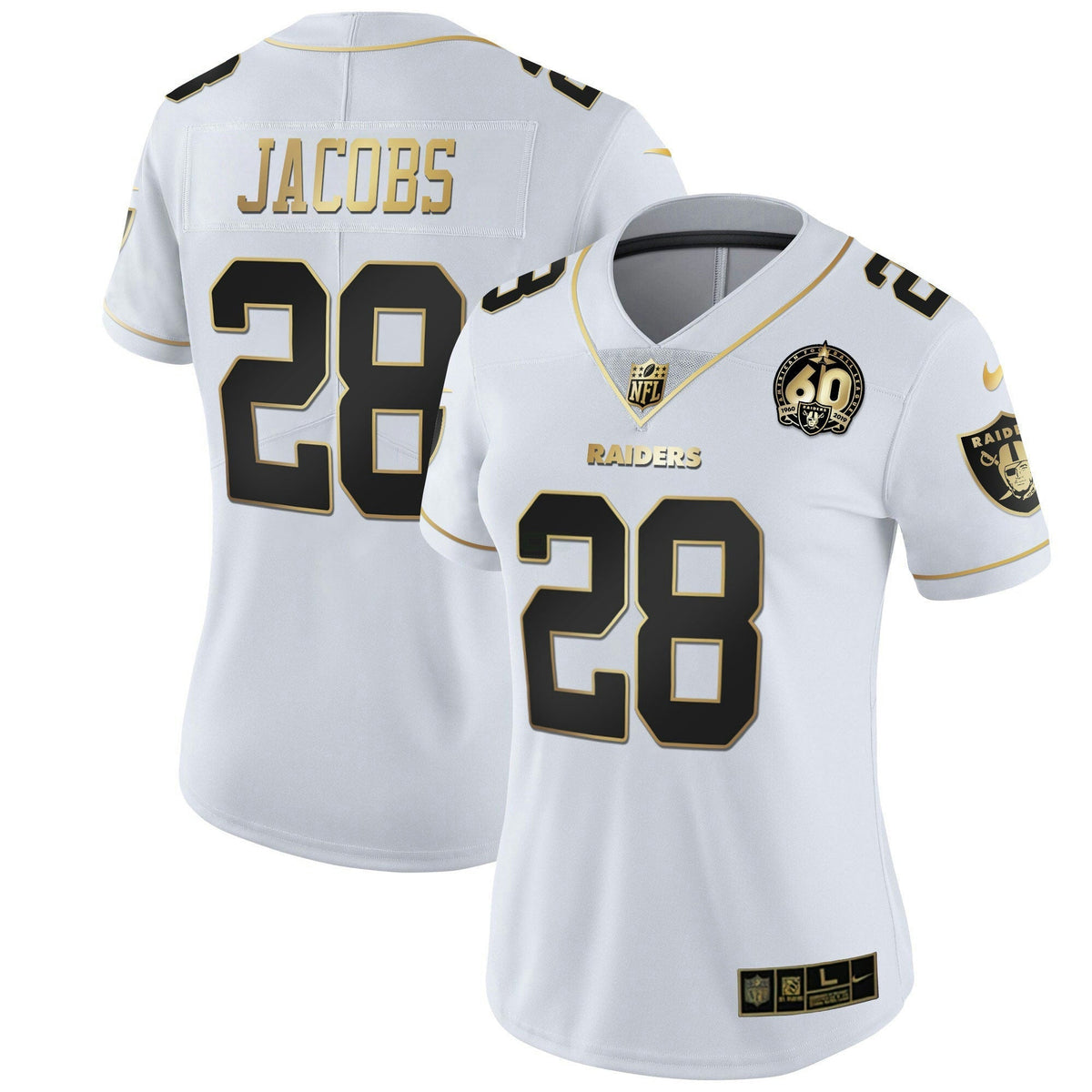 Jersey NFL Women’s 60th Season Patch Gold & Split