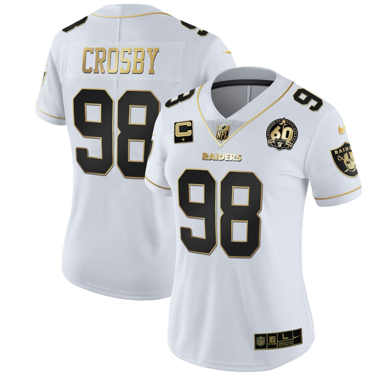 Jersey NFL Women’s 60th Season Patch Gold & Split