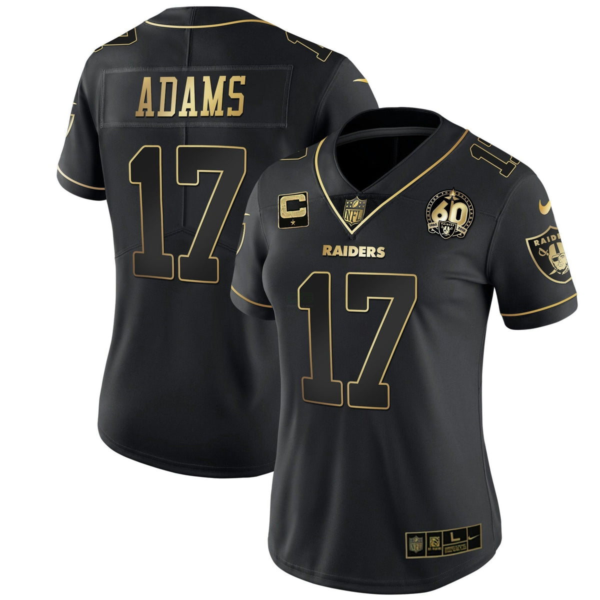 Jersey NFL Women’s 60th Season Patch Gold & Split