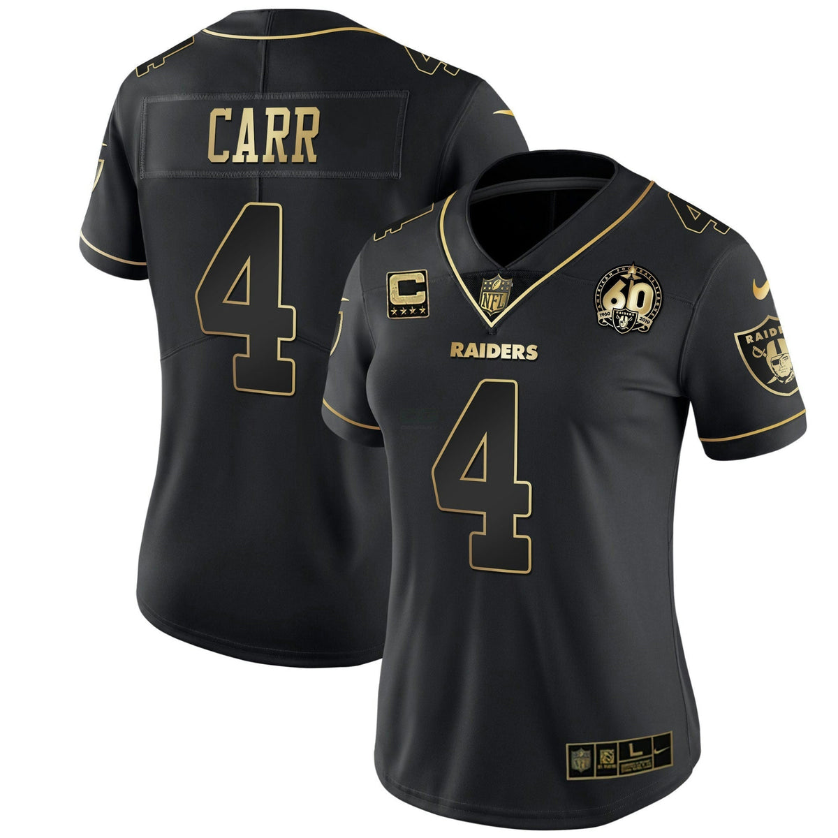 Jersey NFL Women’s 60th Season Patch Gold & Split