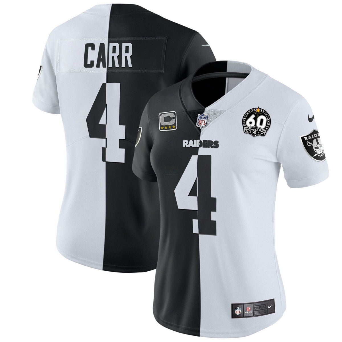 Jersey NFL Women’s 60th Season Patch Gold & Split