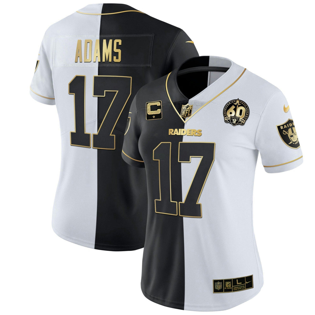Jersey NFL Women’s 60th Season Patch Gold & Split