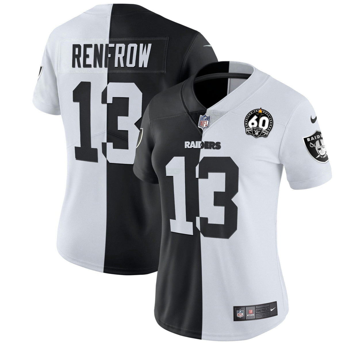 Jersey NFL Women’s 60th Season Patch Gold & Split