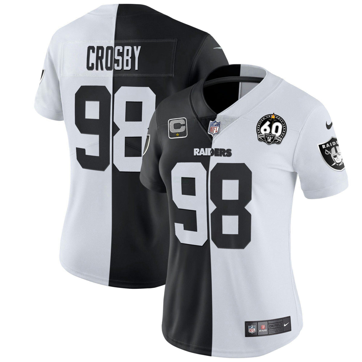 Jersey NFL Women’s 60th Season Patch Gold & Split