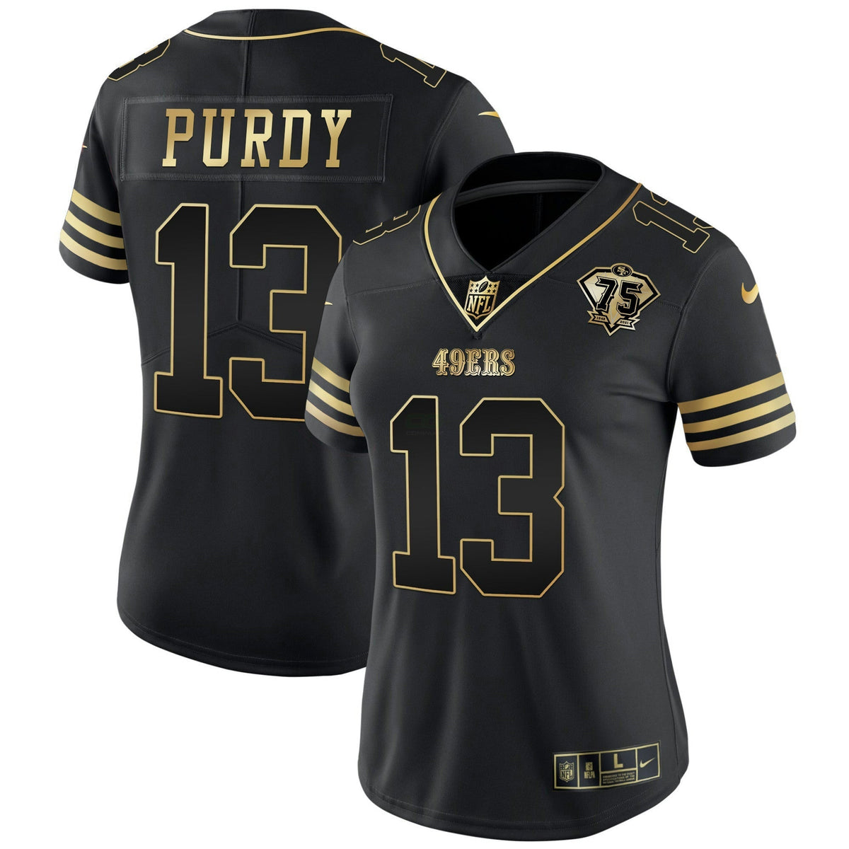 NFL Women’s 75th Anniversary Patch Vapor Gold Jersey