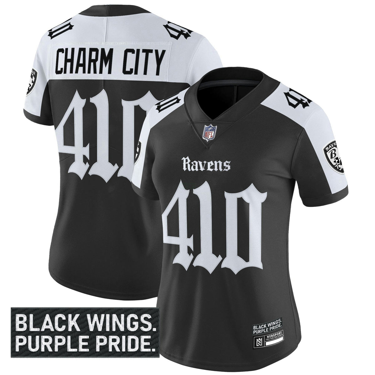 NFL Women’s Baltimore ‘Gothic Nevermore Edition’ Vapor Limited Jersey