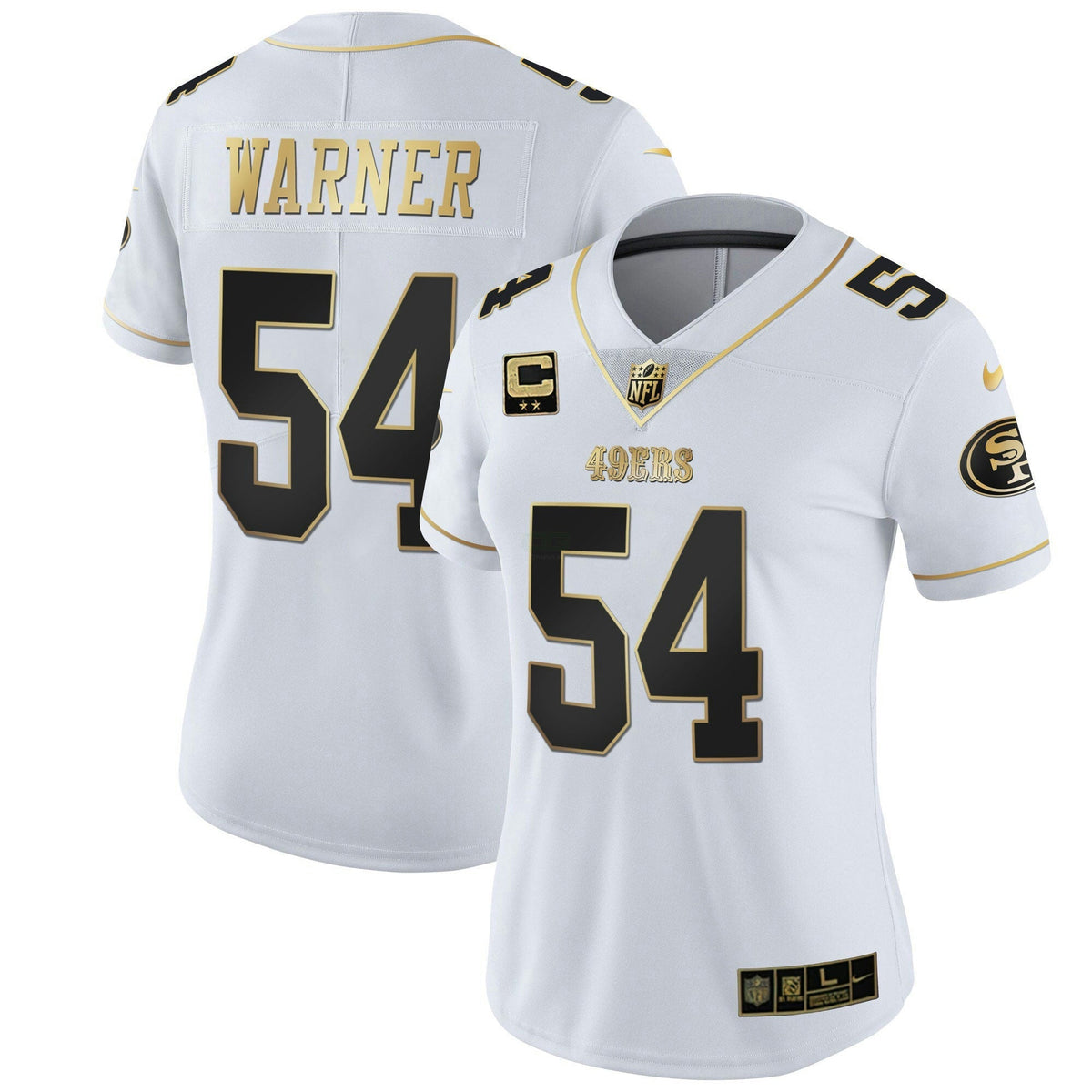 Jersey NFL Women’s White Gold & Black Gold
