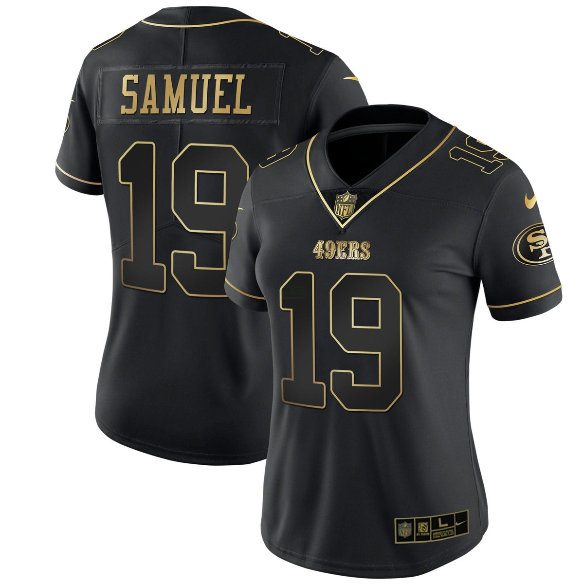 Jersey NFL Women’s White Gold & Black Gold