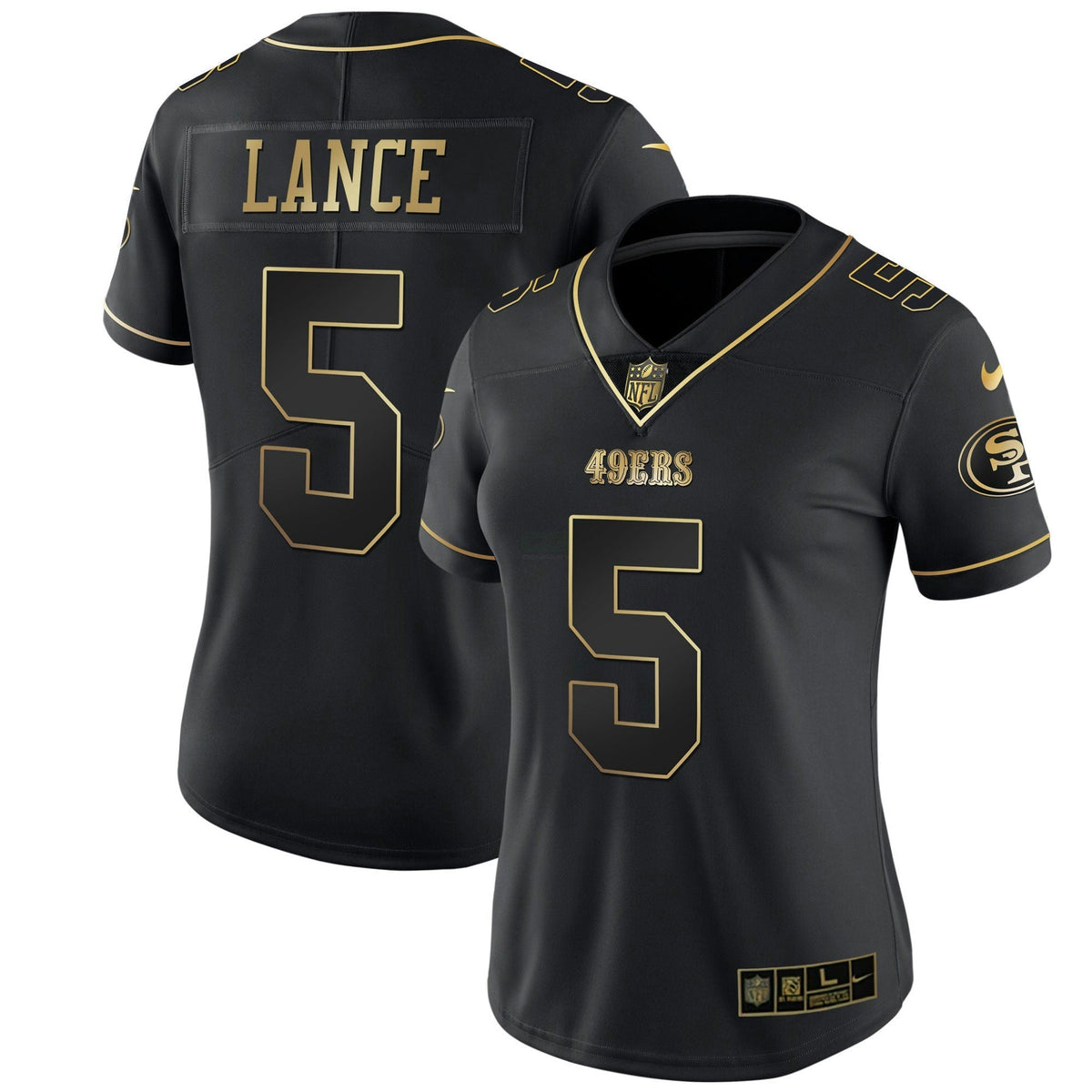 Jersey NFL Women’s White Gold & Black Gold