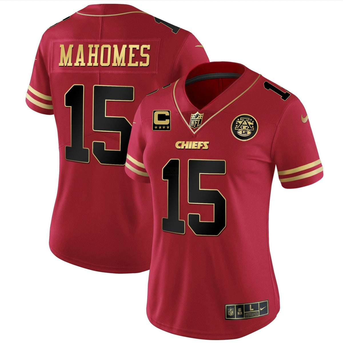 Jersey NFL Kansas City Chiefs Women’s White Gold & Black Gold